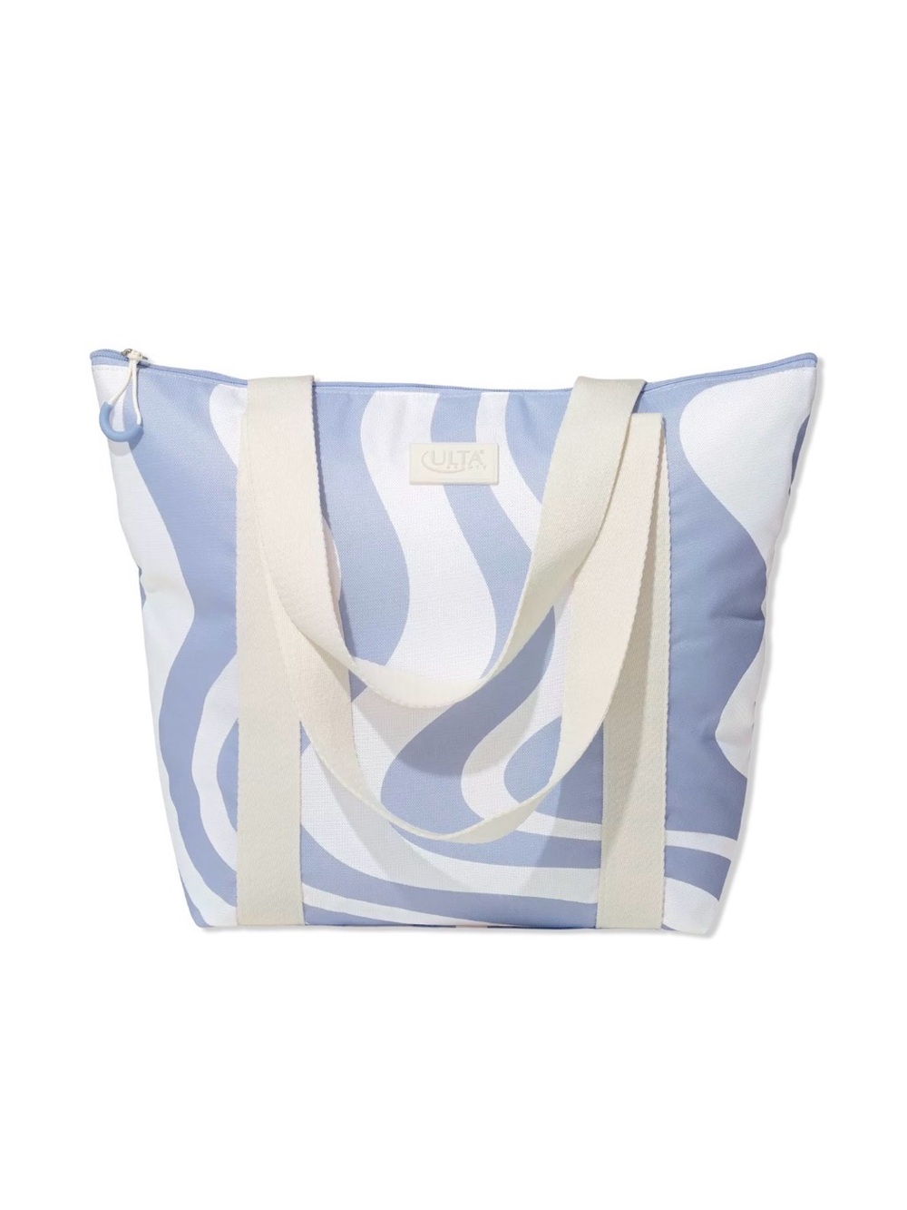 Ulta Beauty Cream & Light Blue Swirl Cooler Tote